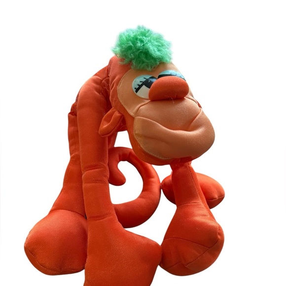 RARE Lanky Doodles 1990 vintage orange monkey stuffed animal toy collectors item - Picture 6 of 7